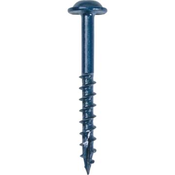 Kreg Blue-Kote #7 x 1-1/4 In. Square Coarse Thread Maxi-Loc Head Pocket-Hole Screw (100 Ct.)