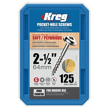 Kreg Coarse 2-1/2" Maxi-L 125ct