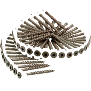 Senco DuraSpin Square Drive Flat Collated Deck Screw (Tan - 1000pk) #8 x 2 in.