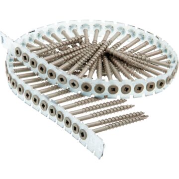 Senco DuraSpin Square Drive Flat Collated Deck Screw (Tan - 800pk) #8 x 2-1/2 in.