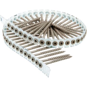 Senco DuraSpin Square Drive Flat Collated Deck Screw (Tan - 800pk) #8 x 3 in.