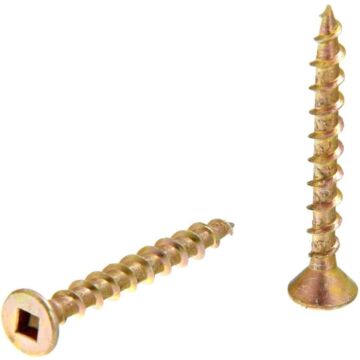 Senco #8 Square Die Cast Zinc Yellow Zinc Wood Screw