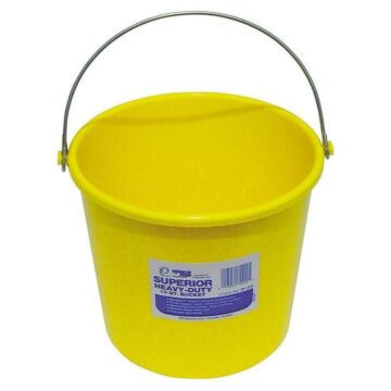 Sapona Plastic 0.1 in Thick Polyethylene Plastic Material Yellow Color Heavy Duty Superior Bucket