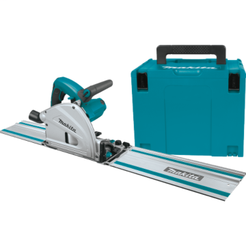 Makita 6-1/2" Plunge Circular Saw Kit, with Stackable Tool case and 55" Guide Rail