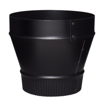 Imperial 8-in to 6-in Black Stove Pipe Reducer
