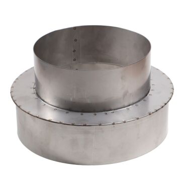 8 x 6 in 316 Stainless Steel Stove Pipe Reducer