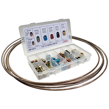 S.U.R.&R BR-EZ14 1/4 in 25 ft Natural 40-Piece Brake Line Kit