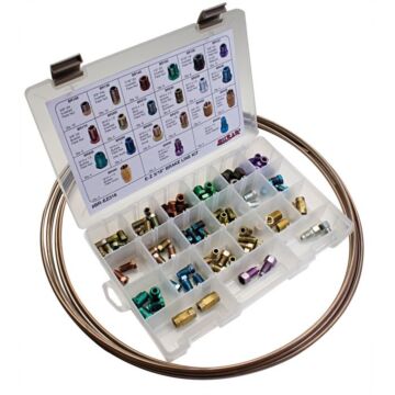 S.U.R.&R BR-EZ316 3/16 in 	Copper/Nickel Natural 110-Piece Brake Line Kit