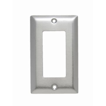 Pass & Seymour 1-Gang 302/304 Stainless Steel Wall Plate, 1 Decorator Opening