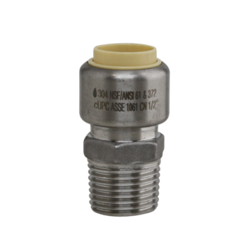 Boshart Industries Male Adapter 1" SS Push-Fit