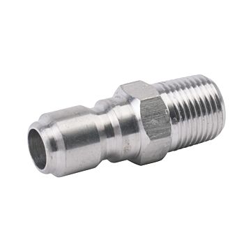 3/8" Quick Connect x 3/8" Male NPT Stainless Steel Plug