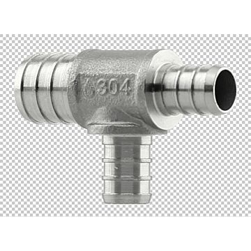 Boshart Industries Tee 3/4 x 1/2 x 1/2 in Crimp PEX Pipe Reducing Tee