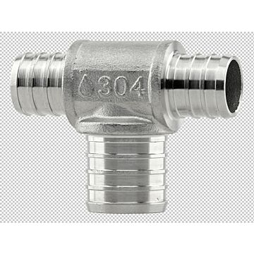 Boshart Industries Tee 3/4 x 3/4 x 1 in Crimp PEX Pipe Reducing Tee