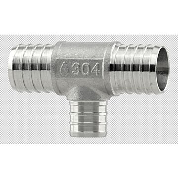 Boshart Industries Tee 1 x 1 x 3/4 in Crimp PEX Pipe Reducing Tee