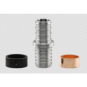 Boshart Industries Coupling 1/2 in Crimp PEX Transition Coupling