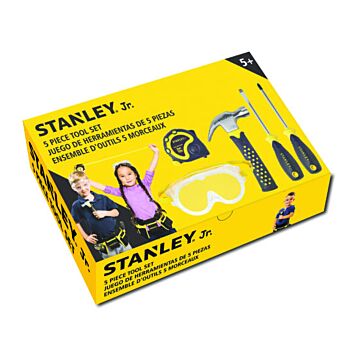 Stanley Jr. Hard Steel And Rubber 5+ 5 Pieces 5-Piece Tool Toy Set