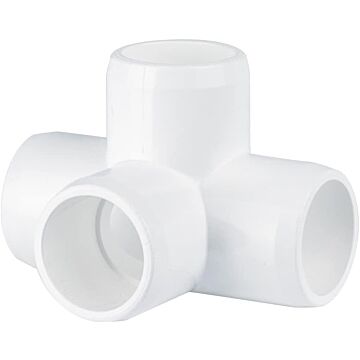 Circo Innovations 1/2 in PVC Furniture Grade 4-Way Side Outlet Tee