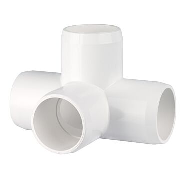 Circo Innovations 1 in PVC Furniture Grade 4-Way Side Outlet Tee