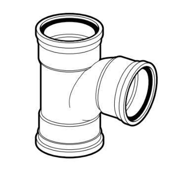 IPEX PVC 90 deg Sanitary Tee 6 in. SDR35