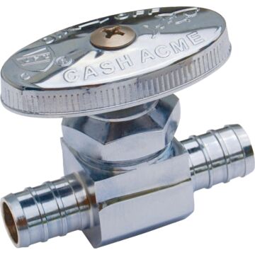 Boshart Industries 1/2 in PEX 1/2 in PEX Brass Supply Stop Valve