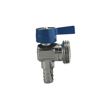 Boshart Industries Washing Machine Chrome Plated Plastic Crimp PEX x GHT (Blue)