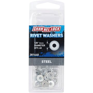 Rivet Washer (Steel - 40 pc) 1/8" 