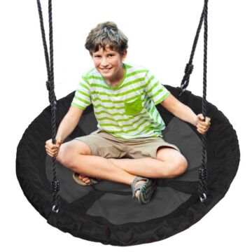 40 in 600D Polyester 600 lb Indoor/Outdoor Hanging Rope Swinging Seat Spinner