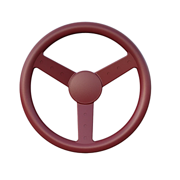 Atlas Molding Plastic Burgundy Steering Wheel