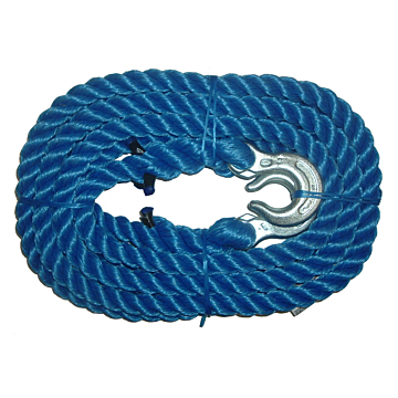 Custom Rope 20 ft 2 Hooks 12500 lb Tow Rope