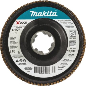 Makita X-Lock 80 Grit Flap Disc for 7/8 in. Arbor Grinders