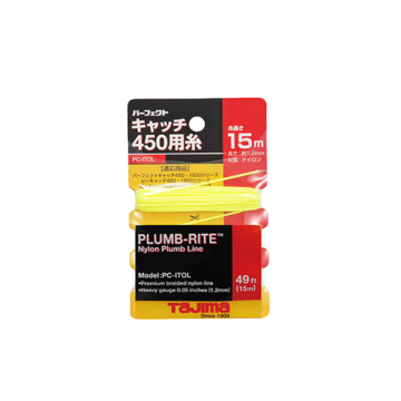 TAJIMA TOOL Plumb-Rite® Braided Plumb Line, nylon / polyester, 15 m / 49 ft.