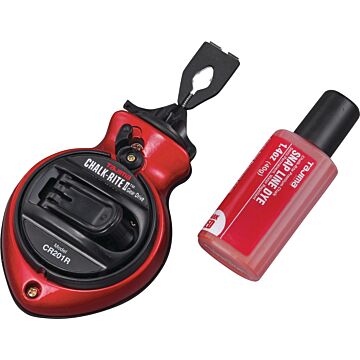 TAJIMA TOOL Chalk-Rite® II Extra Bold, 1 mm chalk snap-line, black Snap Line Dye, metallic red