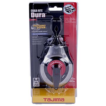 TAJIMA TOOL Chalk-Rite® Dura 1 mm chalk snap line with Integrated Handle Release