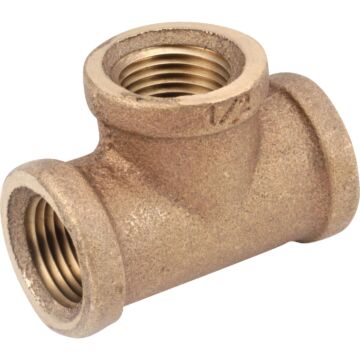 Anderson Metals Red Brass Threaded Tee - 1/4 in.