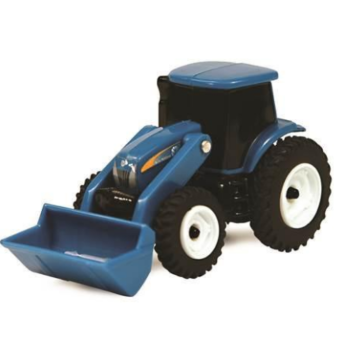 TOMY 3+ Plastic Blue Toy Tractor with Loader