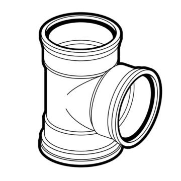 IPEX PVC 90 deg Tee 4 in. SDR35