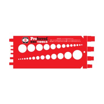 Brighton-Best Plastic Red Bolt And Screw Gauge