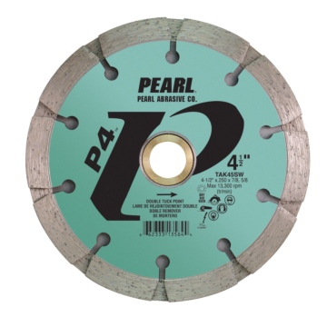 Pearl Abrasives P4™ Sandwich Tuck Point Blade 4-1/2 x .250 x 7/8, 5/8 Double Stack TAK45SW