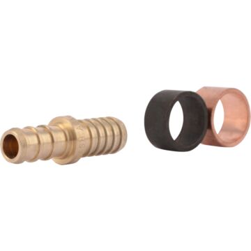 SharkBite Crimp Transition Low Lead 3/8 In. Polybutylene, Brass PEX Coupling