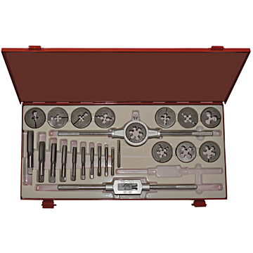 Alfa Tools 24PC CARBON STEEL METRIC TAP&ROUND DIE SET