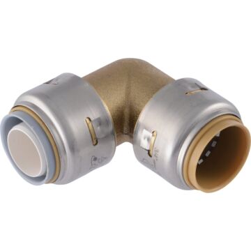 SharkBite 3/4 In. CTS x 3/4 In. Polybutylene 90 Deg. Push-to-Connect Conversion Brass Elbow