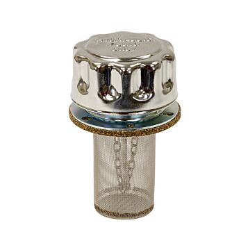 Buyers Carbon Steel Chrome Filler-Strainer Twist-On Breather Cap Assembly