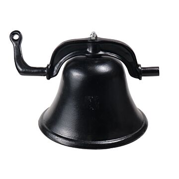 Temple Aluminum 9 in Aluminum Black Farm Bell