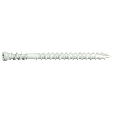 #8 x 2-1/2" Square Trim Head, Trim Head Screw, White, White (Bulk Box 5 lb)