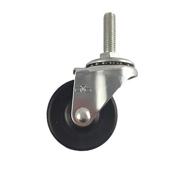 World Casters & Equipment Manufacturing 100 lb 2 in Soft Rubber Swivel Caster