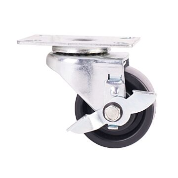 World Casters & Equipment Manufacturing 500 lb 3 in Duraplas (Polyolefin) Swivel Caster