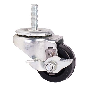 World Casters & Equipment Manufacturing 110 lb 2 in Soft Rubber Swivel Caster