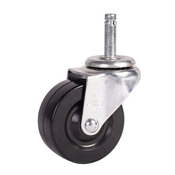 World Casters & Equipment Manufacturing 150 lb 3 in Soft Rubber Swivel Caster