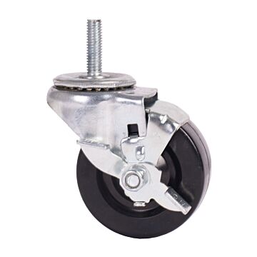 World Casters & Equipment Manufacturing 150 lb 3 in Soft Rubber Swivel Caster