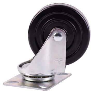 World Casters & Equipment Manufacturing 170 lb 4 in Soft Rubber Swivel Caster